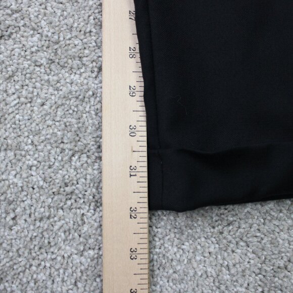 LAUREN Ralph Lauren Pants Mens 38x32 Black Wool/Cashmere Flat Front Cuffed - Picture 4 of 12